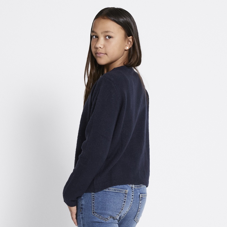 Basic knit cardigan "Siri star" Navy